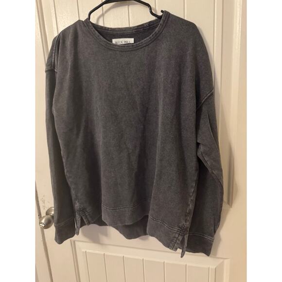 Alex Mill Frankie Sweatshirt Vintage Washed Black L - Picture 4 of 7